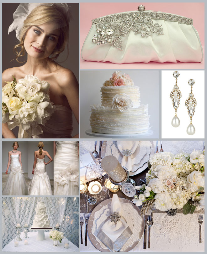 White on Not-Quite-White Inspiration Board ~ Houston Wedding Blog