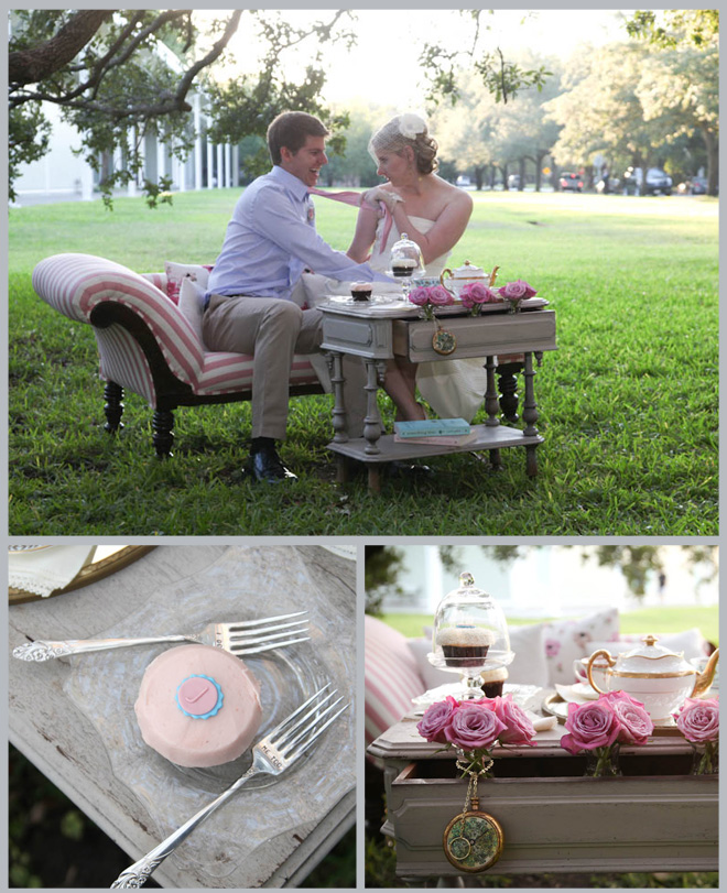 Vintage Tea Party Engagement Shoot by Rachel Robinson