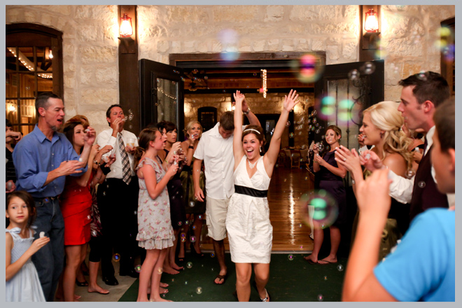 Bride and Groom Exit by Pedigo Photography