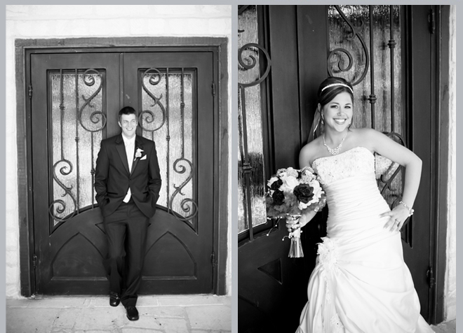 Bride and Groom Posing Separately by Pedigo Photography