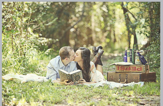 Vintage Picnic & Cupcakes Engagement Shoot by The Girls 