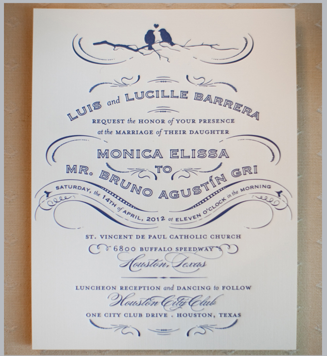 elegant wedding invitation, navy wedding invitation