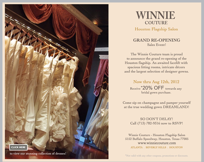 Winnie Couture Grand Re-Opening Sale