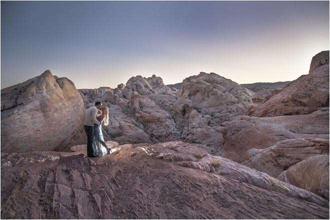 Kissing on rock