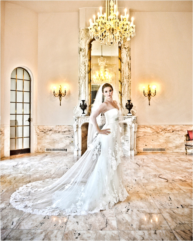 standing bridal portrait