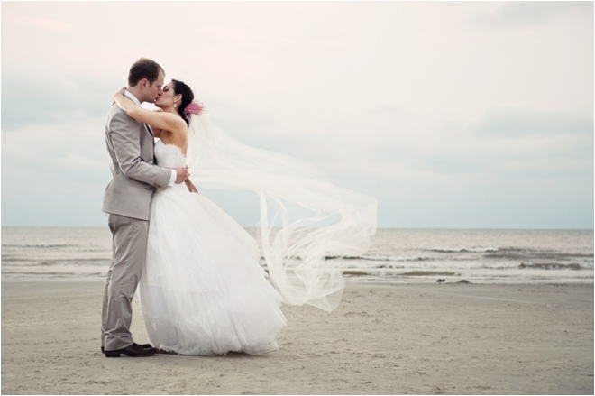 Bride and Groom on Beach