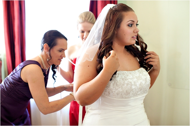 Bride getting ready