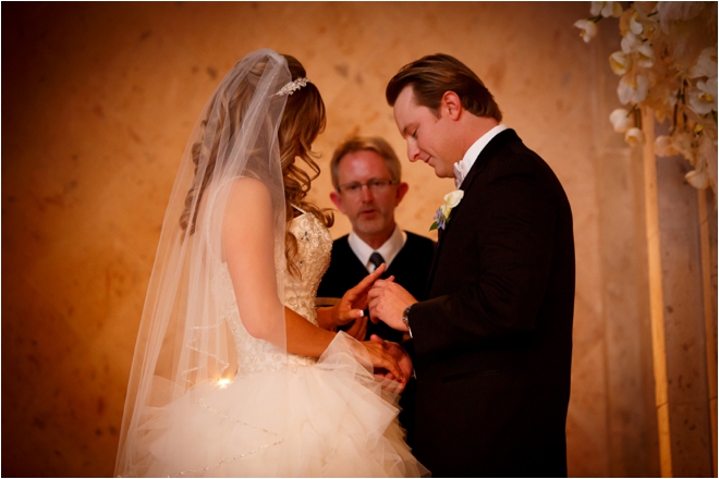 Bride and Groom exchanging rings