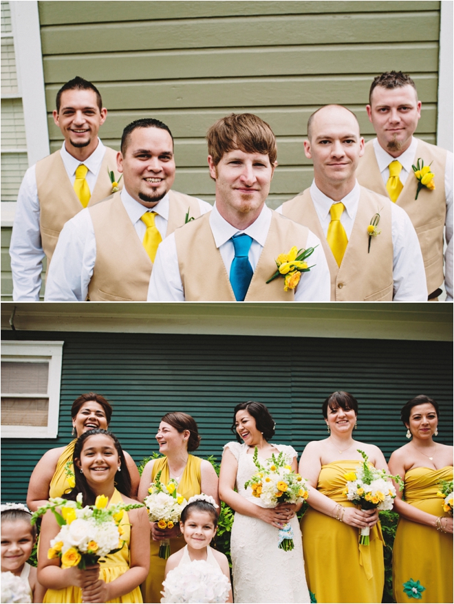 Yellow and Turquoise Outdoor Wedding by Joseph West Photography