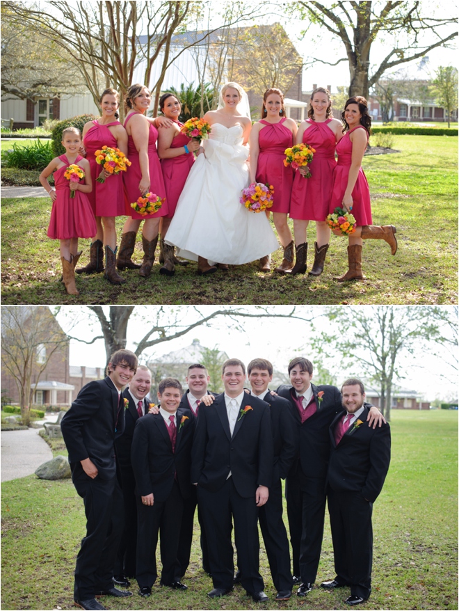 Pink, Orange, Lime, Turquoise Country Chic Wedding by Lindsay Elizabeth Photography