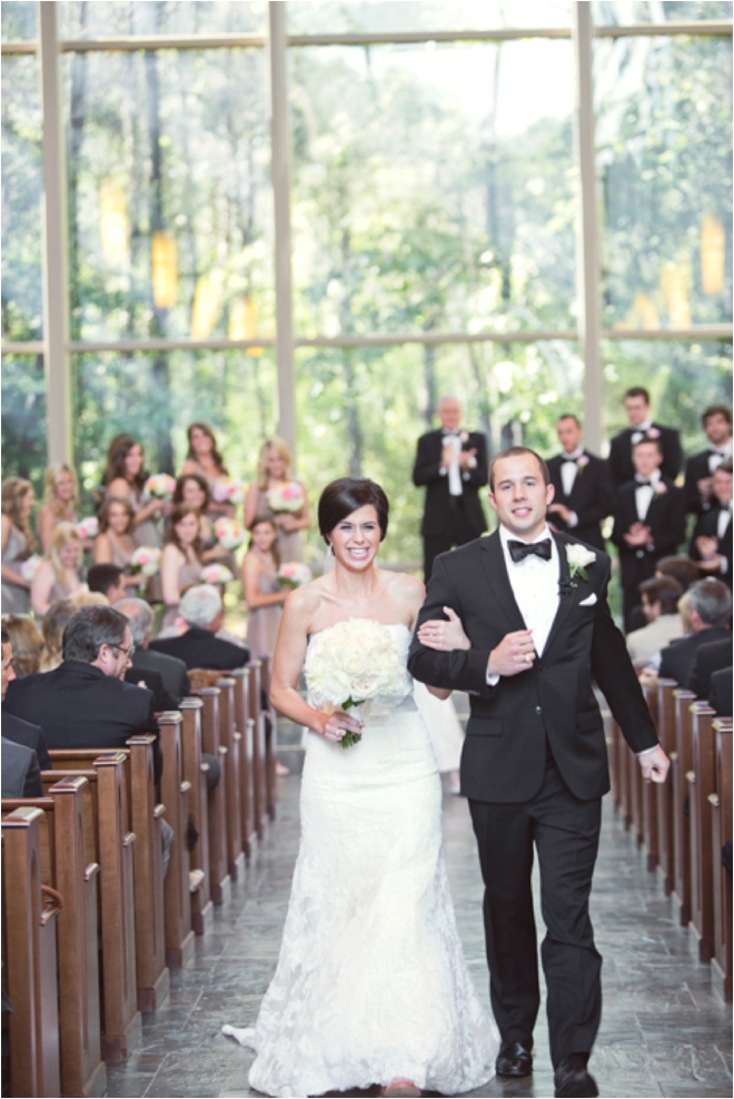 Pretty, Sun-kissed White and Pink Wedding at The Woodlands Country Club