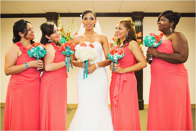 Coral and Turquoise Brady’s Landing Wedding by Civic Photos