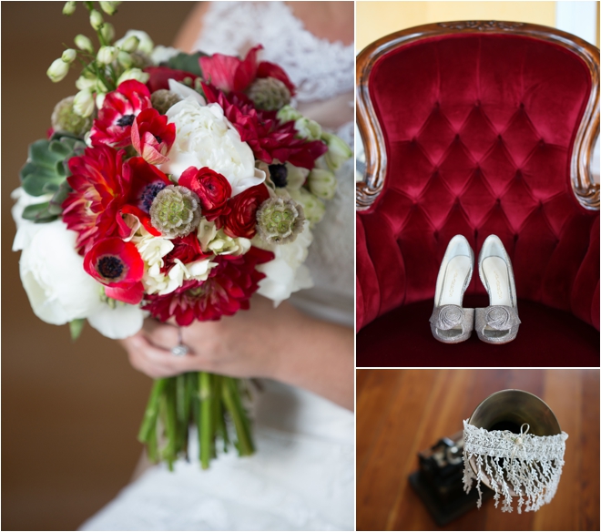 Red, White, Green and Black Olde Dobbin Station Wedding by The Silhouette Studio