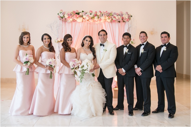 Classic, Traditional, Blush, Green and Gold Houston Wedding at Chateau Cocomar