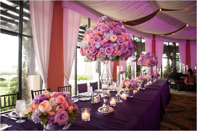 Lavender and Coral Galveston Texas Wedding at Hotel Galvez