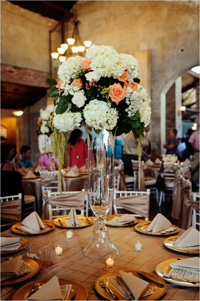 Champagne and Coral Vintage Wedding, Houston