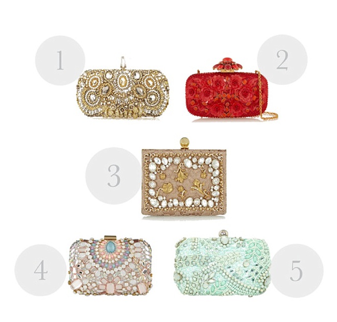 Bridal Style: Top 5 Fave Embellished Bridal Clutches 