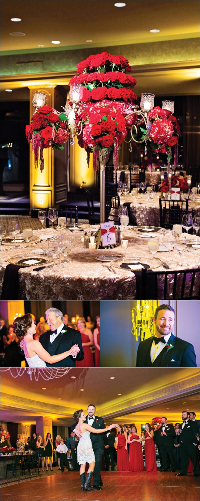 Red, Gold & Black Wedding at Hotel ZaZa by Select Studios 