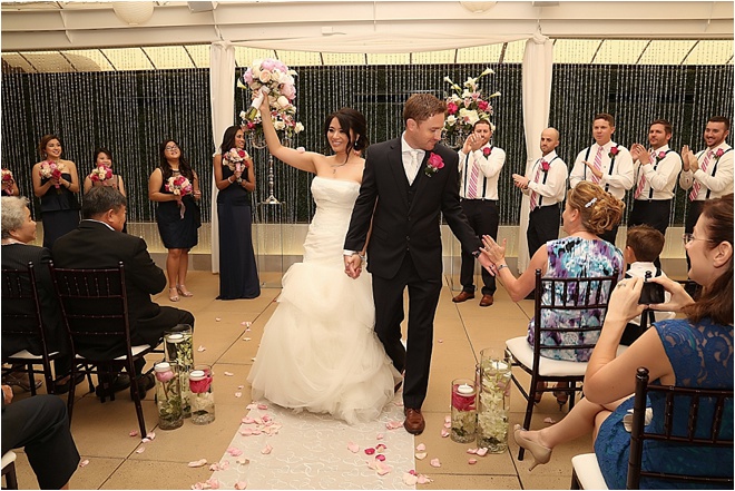 Ivory, Fuchsia and Navy Wedding at The Sam Houston Hotel