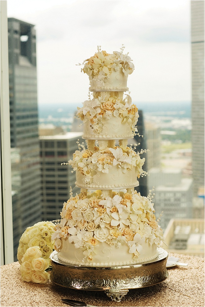 Ivory, Gray & Gold Wedding at The Petroleum Club of Houston by D. Jones Photography 