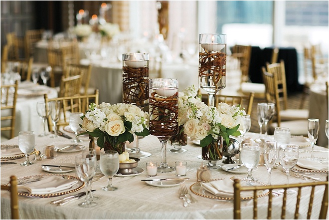 Ivory, Gray & Gold Wedding at The Petroleum Club of Houston by D. Jones Photography 