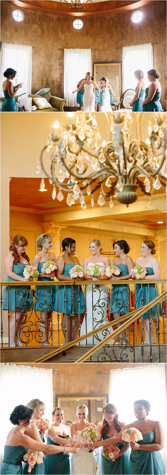 Coral & Blue Wedding at Chateau Polonez by Akil Bennett Photography 