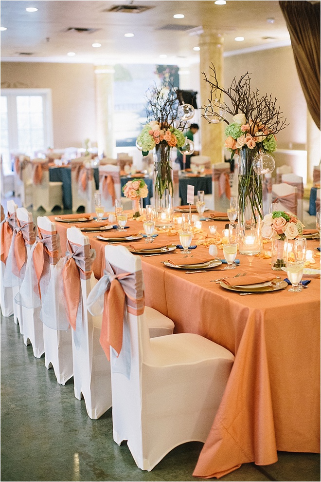 Coral & Blue Wedding at Chateau Polonez by Akil Bennett Photography 