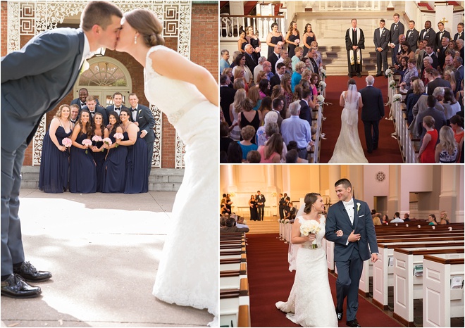 Navy, Blush & Gold Wedding at Crystal Ballroom at The Rice by MD Turner Photography 