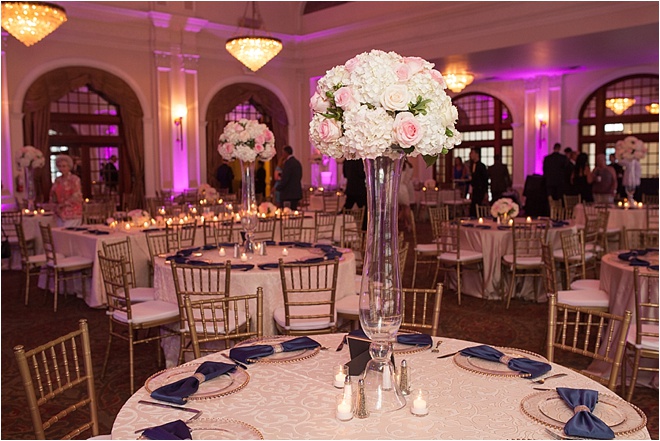 Navy, Blush & Gold Wedding at Crystal Ballroom at The Rice by MD Turner Photography 