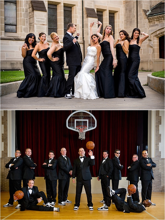 White, Red & Black Wedding at Crystal Ballroom at The Rice 