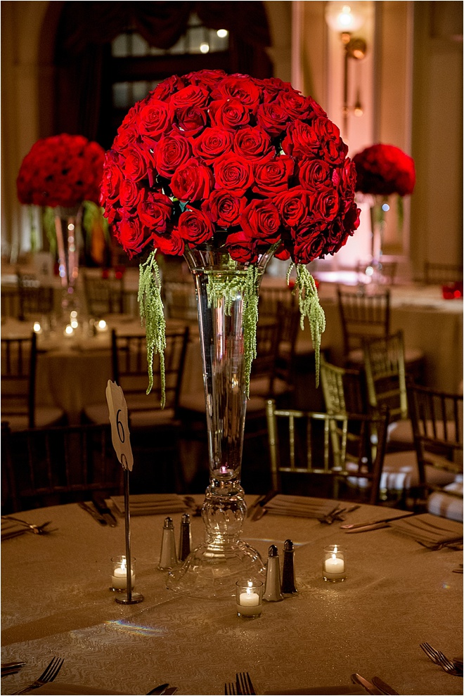 White, Red & Black Wedding at Crystal Ballroom at The Rice 