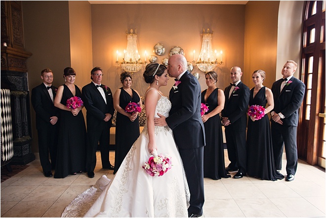 Classic Black & White Crystal Ballroom at The Rice Wedding 