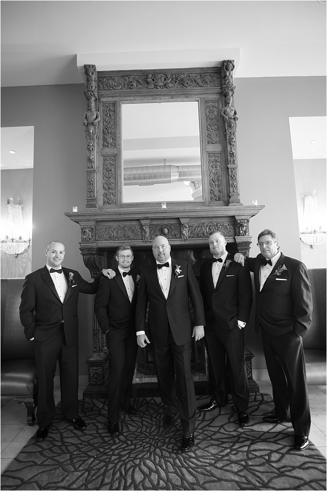 Classic Black & White Crystal Ballroom at The Rice Wedding 