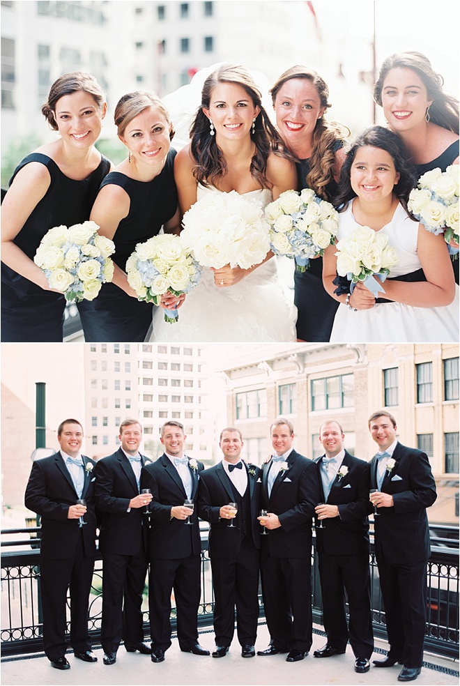 Black, White & Blue Wedding at Crystal Ballroom at The Rice by Ever & Anon Photography 