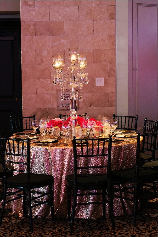 Pink, Gold & Black Wedding at Hotel ZaZa by D. Jones Photography