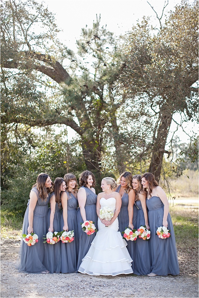 Peach, Green & Gray Rustic Wedding 