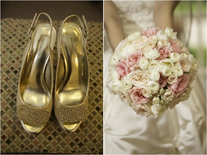 Ivory, Pink & Gold Wedding by D. Jones Photography