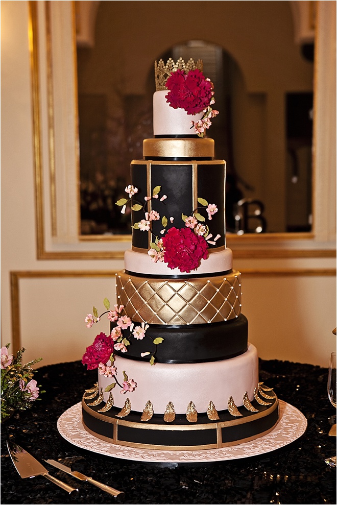 Gold, Hot Pink & Black Wedding at Chateau Cocomar 