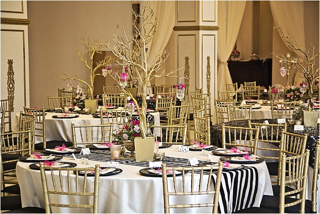 Gold, Hot Pink & Black Wedding at Chateau Cocomar 