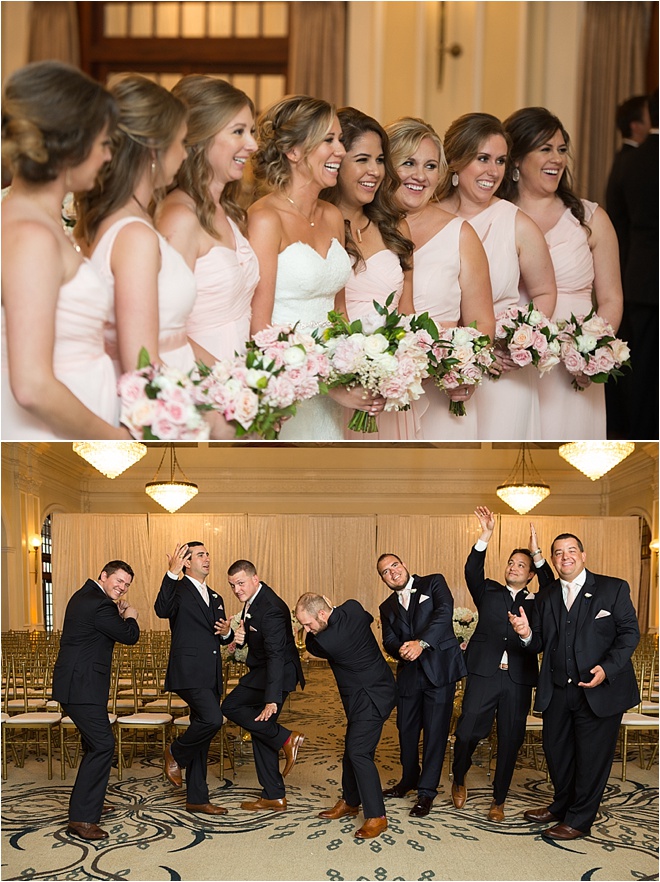 Blush, Navy & Gold Wedding at the Crystal Ballroom at The Rice by MD Turner Photography