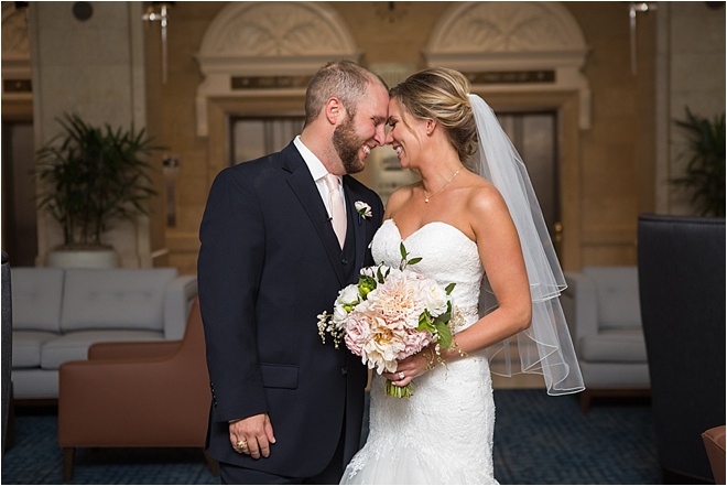 Blush, Navy & Gold Wedding at the Crystal Ballroom at The Rice by MD Turner Photography