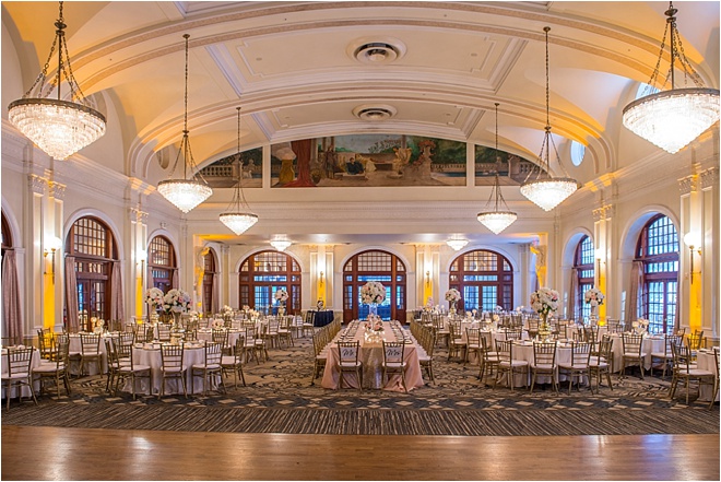 Blush, Navy & Gold Wedding at the Crystal Ballroom at The Rice by MD Turner Photography