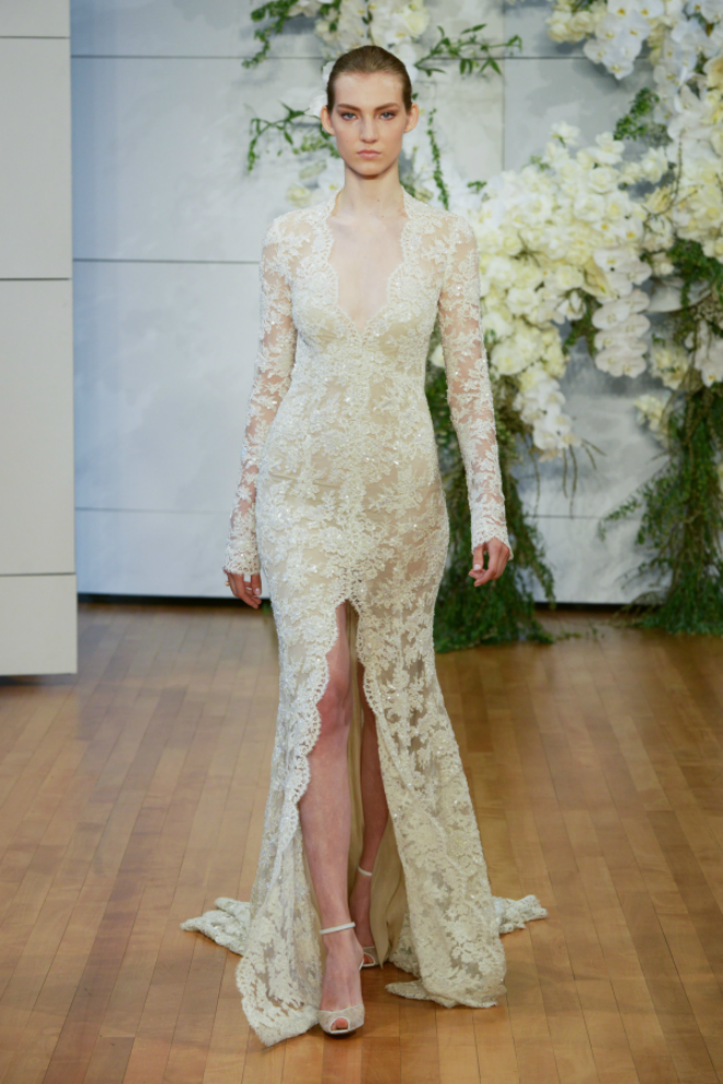 Monique Lhuillier Long Sleeve Gown Spring 2018