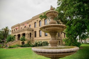 Gray, Cream & Merlot Spring Wedding at The Bryan Museum