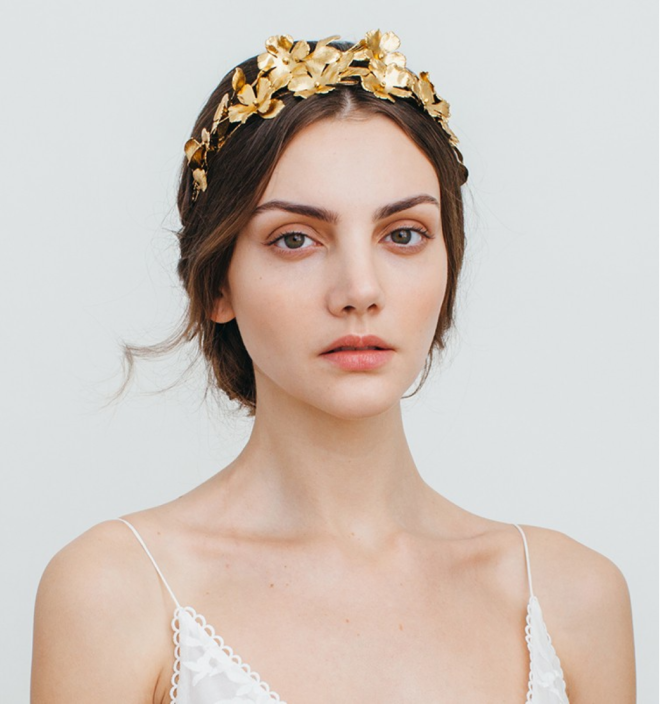 Jennifer Behr Golden Flower Crown