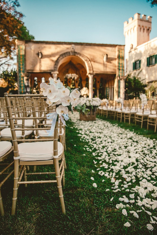 Destination Wedding Flower walkway