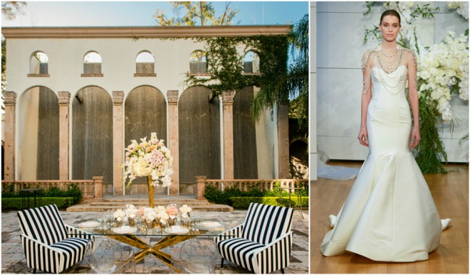 Bell Tower on 34th Street and Monique Lhuillier Gown