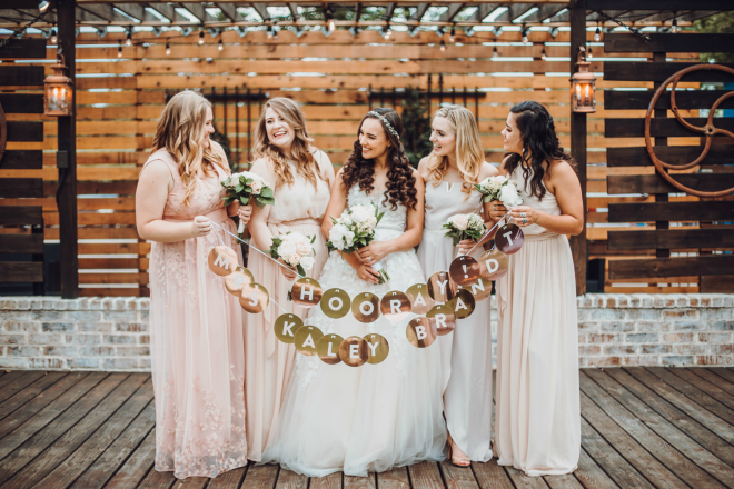 bridesmaids, bridal party shot