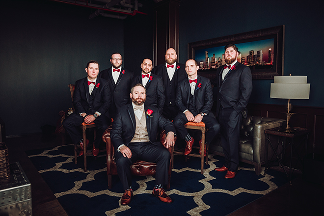 Real Wedding, Houston Couple, Newlywed, The Astorian, Ama by Aisha, Winter Wedding, Red Wedding, Marine, Military, Cordua Catering, Cakes By Gina, Groomsmen