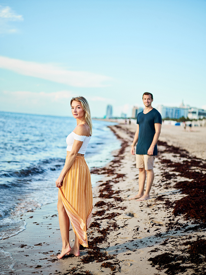 summer engagement shoot, miami, civic photos, houston photographer, miami beach, beach engagement shoot